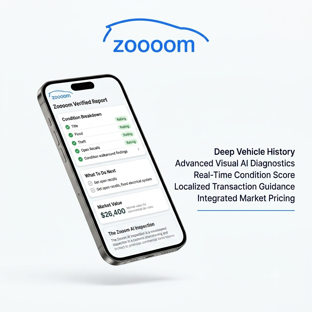 Zoooom Car Reports — AI-powered vehicle history and inspection